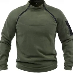 Men's Hiking Fleece Jacket Fleece Winter Outdoor Warm Soft Comfortable Fleece Jackets Full Zip Camping / Hiking / Caving Traveling Winter Sports Dark Grey Forest Green Navy Dark Khaki Light Khaki