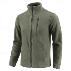 Men's Hiking Fleece Jacket Winter Outdoor Warm Soft Comfortable Warm Tactical Jacket Sport Fleece Hooded Jacket Winter Adventure Jacket Full Zip Climbing Camping / Hiking / Caving Traveling Black