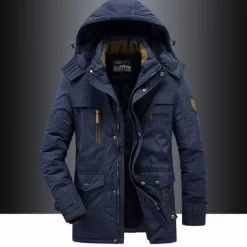 Men's Hiking Jacket Hiking Parka Fleece Winter Outdoor Windproof Fleece Lining Warm Breathable Outerwear Winter Jacket Parka Hunting Ski / Snowboard Climbing Black Army Green Khaki Dark Blue