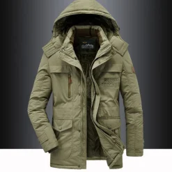 Men's Hiking Jacket Hiking Parka Fleece Winter Outdoor Windproof Fleece Lining Warm Breathable Outerwear Winter Jacket Parka Hunting Ski / Snowboard Climbing Black Army Green Khaki Dark Blue