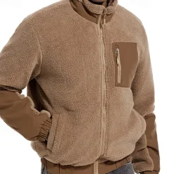 Men's Hiking Jacket Hiking Fleece Jacket Winter Outdoor Thermal Warm Fleece Lining Fleece Jackets Full Zip Climbing Camping / Hiking / Caving Traveling Dark Khaki Black Dark Blue Coffee