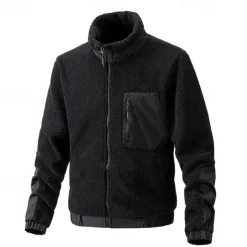 Men's Hiking Jacket Hiking Fleece Jacket Winter Outdoor Thermal Warm Fleece Lining Fleece Jackets Full Zip Climbing Camping / Hiking / Caving Traveling Dark Khaki Black Dark Blue Coffee