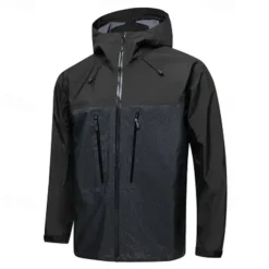 Men's Hiking Jacket Outdoor Color Block Waterproof Windproof Front Zipper Lightweight Jacket Full Zip Camping / Hiking / Caving Black Yellow Green Grey