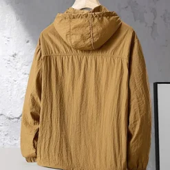 Men's Hiking Jacket Outdoor Sun Protection Breathable Lightweight Jacket Windbreaker Jacket Traveling Black Light Grey Coffee Light Blue