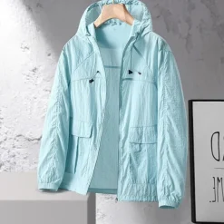 Men's Hiking Jacket Outdoor Sun Protection Breathable Lightweight Jacket Windbreaker Jacket Traveling Black Light Grey Coffee Light Blue