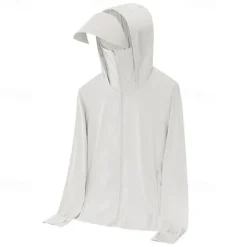 Men's Hiking Jacket Outdoor Sun Protection UPF50+ Front Zipper Lightweight Jacket Full Zip Fishing Camping / Hiking / Caving White Army Green Blue Light Grey Khaki