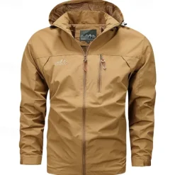 Men's Hiking Jacket Outdoor Windproof Lightweight Jacket Windbreaker Jacket Traveling Black Yellow Army Green Red Khaki