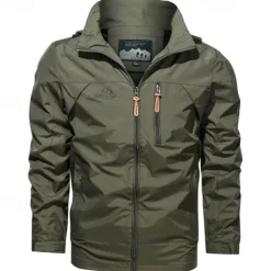 Men's Hiking Jacket Outdoor Windproof Lightweight Jacket Windbreaker Jacket Traveling Black Yellow Army Green Red Khaki