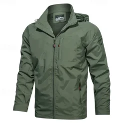 Men's Hiking Jacket Outdoor Windproof Lightweight Jacket Windbreaker Jacket Traveling Black Army Green Khaki Dark Blue