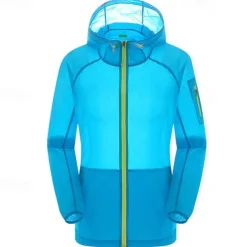 Men's Hiking Jacket Outdoor Sun Protection Breathable Lightweight Jacket Windbreaker Jacket Traveling Black White Pink Royal Blue Blue