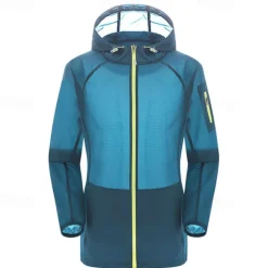 Men's Hiking Jacket Outdoor Sun Protection Breathable Lightweight Jacket Windbreaker Jacket Traveling Black White Pink Royal Blue Blue