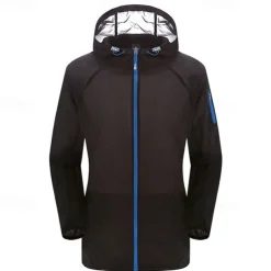 Men's Hiking Jacket Outdoor Sun Protection Breathable Lightweight Jacket Windbreaker Jacket Traveling Black White Pink Royal Blue Blue
