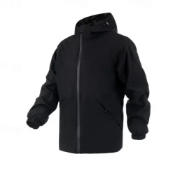 Men's Hiking Jacket Rain Jacket Raincoat Outdoor Patchwork Waterproof Breathable Quick Dry Jacket Single Slider Camping / Hiking / Caving Black Red Navy Blue Royal Blue