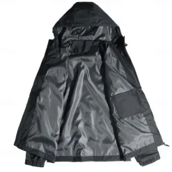 Men's Hiking Jacket Rain Jacket Raincoat Outdoor Patchwork Waterproof Breathable Quick Dry Jacket Single Slider Camping / Hiking / Caving Black Red Navy Blue Royal Blue