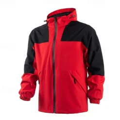 Men's Hiking Jacket Rain Jacket Raincoat Outdoor Patchwork Waterproof Breathable Quick Dry Jacket Single Slider Camping / Hiking / Caving Black Red Navy Blue Royal Blue