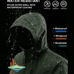 Men's Hiking Jacket Rain Jacket Raincoat Outdoor Patchwork Waterproof Breathable Quick Dry Jacket Single Slider Camping / Hiking / Caving Black Red Navy Blue Royal Blue