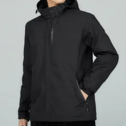 Men's Hiking Jacket Waterproof Hiking Jacket Rain Jacket Winter Outdoor Thermal Warm Waterproof Windproof Warm Outerwear Windbreaker Trench Coat Full Length Visible Zipper Fishing Climbing Camping