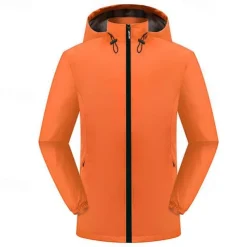 Men's Hiking Jacket Winter Outdoor Thermal Warm Windproof Water Resistant Lightweight Jacket Windbreaker Jacket Traveling Black Red Navy Blue Royal Blue Orange