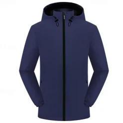 Men's Hiking Jacket Winter Outdoor Thermal Warm Windproof Water Resistant Lightweight Jacket Windbreaker Jacket Traveling Black Red Navy Blue Royal Blue Orange