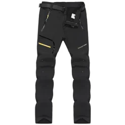 Men's Hiking Pants Trousers Fleece Lined Pants Softshell Pants Winter Outdoor Thermal Warm Windproof Breathable Quick Dry Pants / Trousers Bottoms Female black Female Army Green Fishing Climbing