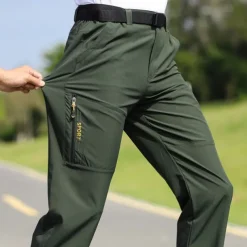 Men's Hiking Pants Trousers Outdoor Regular Fit Breathable Quick Dry Soft Sweat wicking Bottoms Dark Grey Black Camping / Hiking Hunting Fishing S M L XL XXL