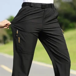 Men's Hiking Pants Trousers Outdoor Regular Fit Breathable Quick Dry Soft Sweat wicking Bottoms Dark Grey Black Camping / Hiking Hunting Fishing S M L XL XXL