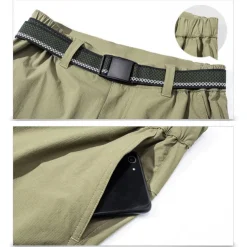 Men's Hiking Pants Trousers Summer Outdoor Waterproof Comfort Breathable Quick Dry Spandex Zipper Pocket Pants / Trousers Bottoms Dark Grey Black Dark Green Khaki Hunting Fishing Climbing M L XL XXL
