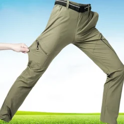 Men's Hiking Pants Trousers Summer Outdoor Waterproof Comfort Breathable Quick Dry Spandex Zipper Pocket Pants / Trousers Bottoms Dark Grey Black Dark Green Khaki Hunting Fishing Climbing M L XL XXL