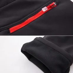 Men's Hiking Pants Trousers Fleece Lined Pants Softshell Pants Winter Outdoor Thermal Warm Windproof Fleece Lining Rain Waterproof Pants / Trousers Bottoms Elastic Waist Black Gray Softshell Hunting