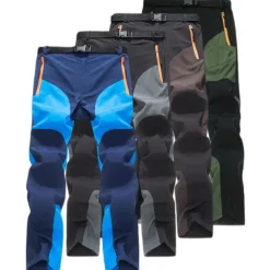 Men's Hiking Pants Trousers Patchwork Summer Outdoor Waterproof Windproof Breathable Quick Dry Pants / Trousers Bottoms Army Green Grey Camping / Hiking Hunting Fishing S M L XL XXL / Stretchy
