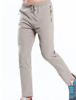 Men's Hiking Pants Trousers Summer Outdoor Comfort Multi-Pockets Quick Dry Lightweight Spandex Elastane Elastic Waistband Drawstring Zipper Pocket Pants / Trousers Bottoms Army Green Grey Khaki Black