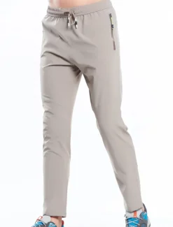 Men's Hiking Pants Trousers Summer Outdoor Comfort Multi-Pockets Quick Dry Lightweight Spandex Elastane Elastic Waistband Drawstring Zipper Pocket Pants / Trousers Bottoms Army Green Grey Khaki Black
