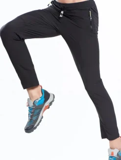 Men's Hiking Pants Trousers Summer Outdoor Comfort Multi-Pockets Quick Dry Lightweight Spandex Elastane Elastic Waistband Drawstring Zipper Pocket Pants / Trousers Bottoms Army Green Grey Khaki Black