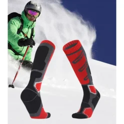 Men's Hiking Socks Ski Socks Sports Socks Sports Socks Thermal Warm Windproof Breathable Soft Winter Outdoor Dark blue gray Color blue gray green grey for Hunting Ski / Snowboard Fishing