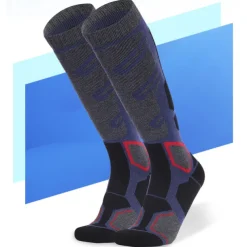Men's Hiking Socks Ski Socks Sports Socks Sports Socks Thermal Warm Windproof Breathable Soft Winter Outdoor Dark blue gray Color blue gray green grey for Hunting Ski / Snowboard Fishing