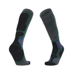 Men's Hiking Socks Ski Socks Sports Socks Sports Socks Thermal Warm Windproof Breathable Soft Winter Outdoor Dark blue gray Color blue gray green grey for Hunting Ski / Snowboard Fishing