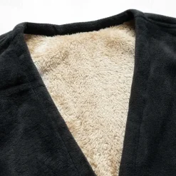 Men's Hiking Vest Hiking Fleece Vest Sleeveless Vest Outdoor Thermal Warm Fleece Lining Comfortable Winter Pocket Polyester Black Grey Hunting Fishing Climbing