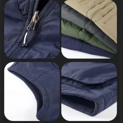 Men's Hiking Vest Hiking Fleece Vest Sleeveless Vest Outdoor Thermal Warm Fleece Lining Comfortable Winter Pocket Multiple Pockets Terylene Army Green Khaki Dark Blue Hunting Fishing Climbing