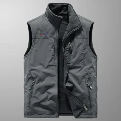 Men's Hiking Vest Hiking Fleece Vest Sleeveless Vest Outdoor Thermal Warm Fleece Lining Comfortable Winter Pocket Polyester Black Army Green Khaki Hunting Fishing Climbing