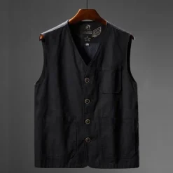 Men's Hiking Vest Top Outdoor Breathable Quick Dry Lightweight Multi Pockets Summer ArmyGreen Black khaki Hunting Camping / Hiking / Caving