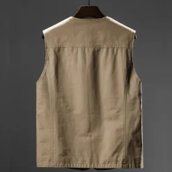 Men's Hiking Vest Top Outdoor Breathable Quick Dry Lightweight Multi Pockets Summer ArmyGreen Black khaki Hunting Camping / Hiking / Caving