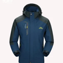 Men's Hiking Windbreaker Outdoor Waterproof Windproof Breathable Quick Dry Hiking Outfits Hiking Clothes Summer Spring Top Ski / Snowboard Fishing Climbing Male denim blue Male red Male Royal Blue