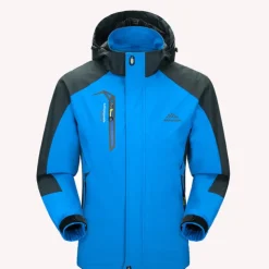 Men's Hiking Windbreaker Outdoor Waterproof Windproof Breathable Quick Dry Hiking Outfits Hiking Clothes Summer Spring Top Ski / Snowboard Fishing Climbing Male denim blue Male red Male Royal Blue