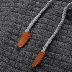 Men's Hoodie Apricot Black White Army Green Red Hooded Plain Jacquard Pocket Ribbed Textured Sports & Outdoor Daily Holiday Polyester Streetwear Basic Casual Spring & Fall Clothing Apparel Hoodies