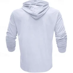 Men's Hoodie Black White Army Green Royal Blue Khaki Hooded Plain Sports & Outdoor Daily Holiday Cotton Streetwear Basic Casual Spring & Fall Clothing Apparel Hoodies Sweatshirts