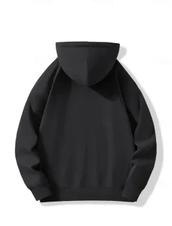 Men's Hoodie Black White Hooded Plain Sports & Outdoor Daily Holiday Cotton Streetwear Cool Casual Spring & Fall Clothing Apparel Hoodies Sweatshirts Long Sleeve