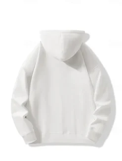 Men's Hoodie Black White Hooded Plain Sports & Outdoor Daily Holiday Cotton Streetwear Cool Casual Spring & Fall Clothing Apparel Hoodies Sweatshirts Long Sleeve