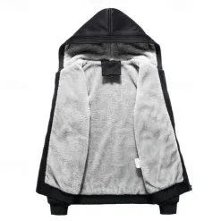 Men's Hoodie Fleece Hoodie Navy Blue Light Grey Dark Gray Hooded Camouflage Zipper Color Block Sports & Outdoor Casual Daily Polyester Streetwear Cool Casual Fall Winter Clothing Apparel Hoodies