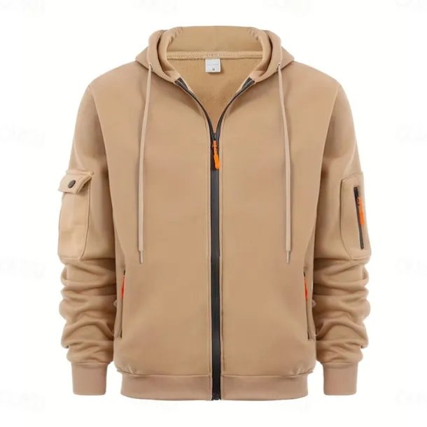 Men's Hoodie Full Zip Hoodie Tactical Hoodie Black Navy Blue Blue Khaki Dark Gray Hooded Plain Sports & Outdoor Daily Holiday Streetwear Cool Casual Winter Spring & Fall Clothing Apparel Hoodies