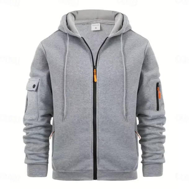 Men's Hoodie Full Zip Hoodie Tactical Hoodie Black Navy Blue Blue Khaki Dark Gray Hooded Plain Sports & Outdoor Daily Holiday Streetwear Cool Casual Winter Spring & Fall Clothing Apparel Hoodies